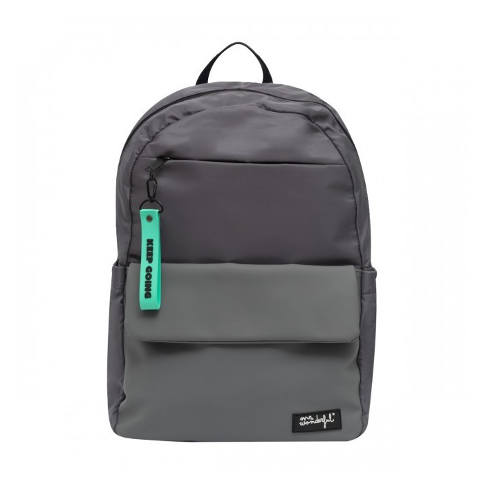 MOCHILA SOFT GRIS - KEEP GOING