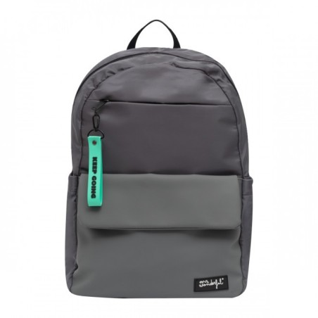 MOCHILA SOFT GRIS - KEEP GOING