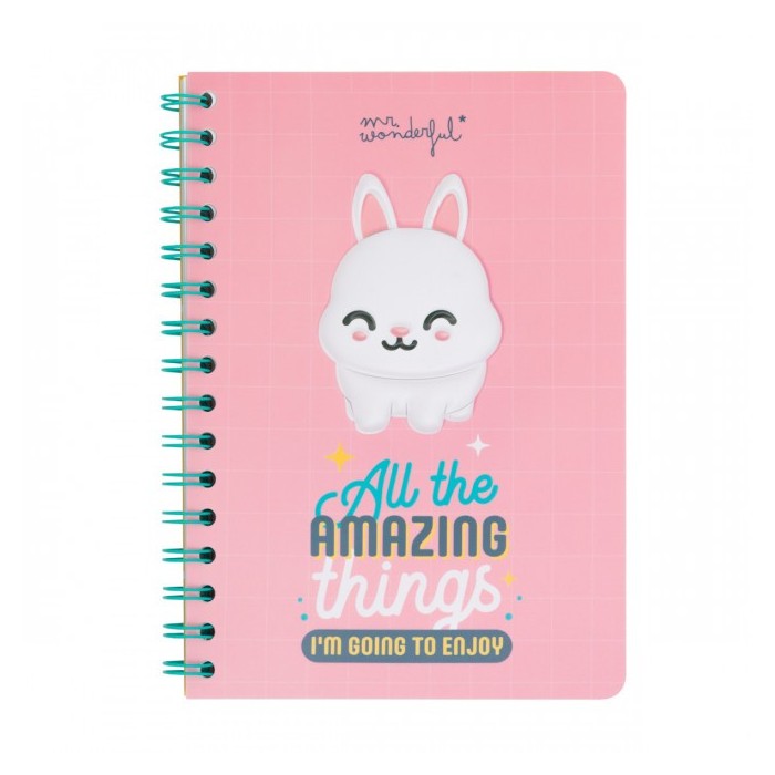 LIBRETA A5 CONEJO 3D - ALL THE AMAZING