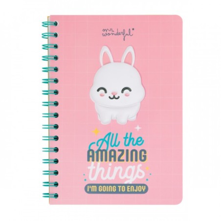 LIBRETA A5 CONEJO 3D - ALL THE AMAZING