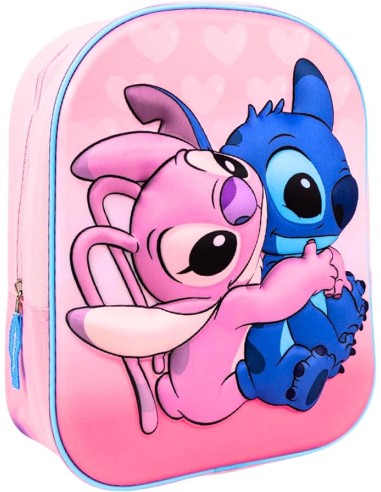 MOCHILA ANGEL Y STITCH 3D