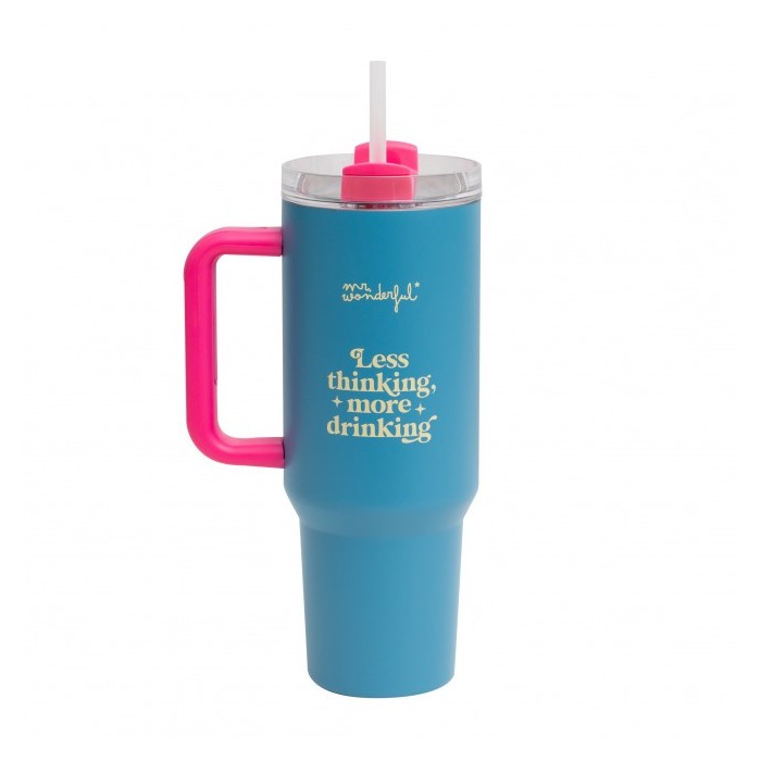 TAZA TAKE AWAY TÉRMICA - LESS THINKING MORE