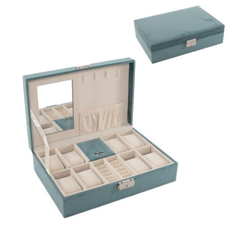 JOYERO TERCIOPELO VERDE AGUA