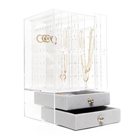 JOYERO 2 CAJONES GRIS