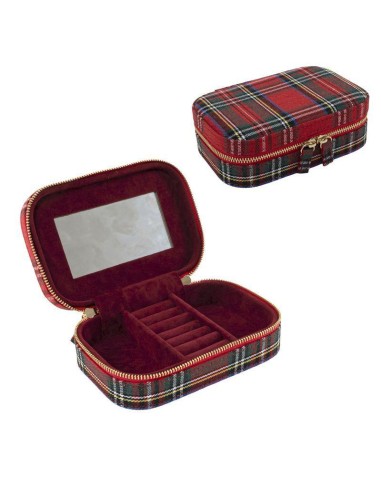 JOYERO TARTAN ROJO