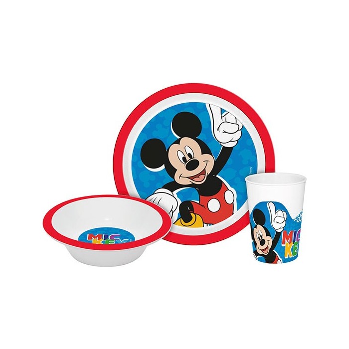 SET PLATO BOWL Y VASO MICKEY