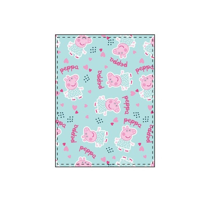 MANTA CORALINA 100X140CM PEPPA PIG