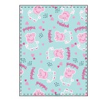 MANTA CORALINA 100X140CM PEPPA PIG