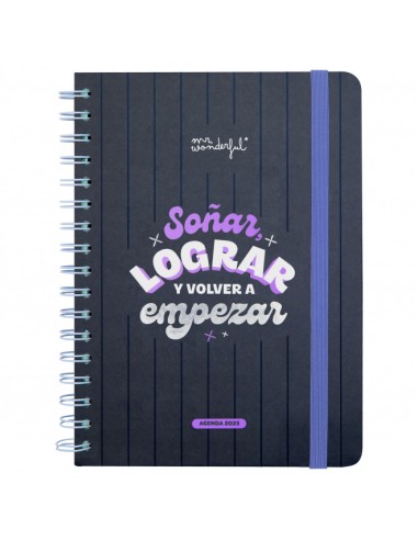 AGENDA WONDER 2025 SEMANAL- SOÑAR  LOGRAR Y VOLVER