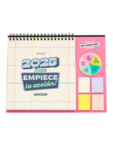 CALENDARIO DE SOBREMESA 2025 CON RULETA 2025 QUE E