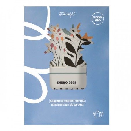 CALENDARIO DE SOBREMESA 2025 CON PEANA PARA DISFRU