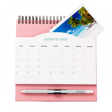 CALENDARIO SOBREMESA CON BOLSILLO 2025