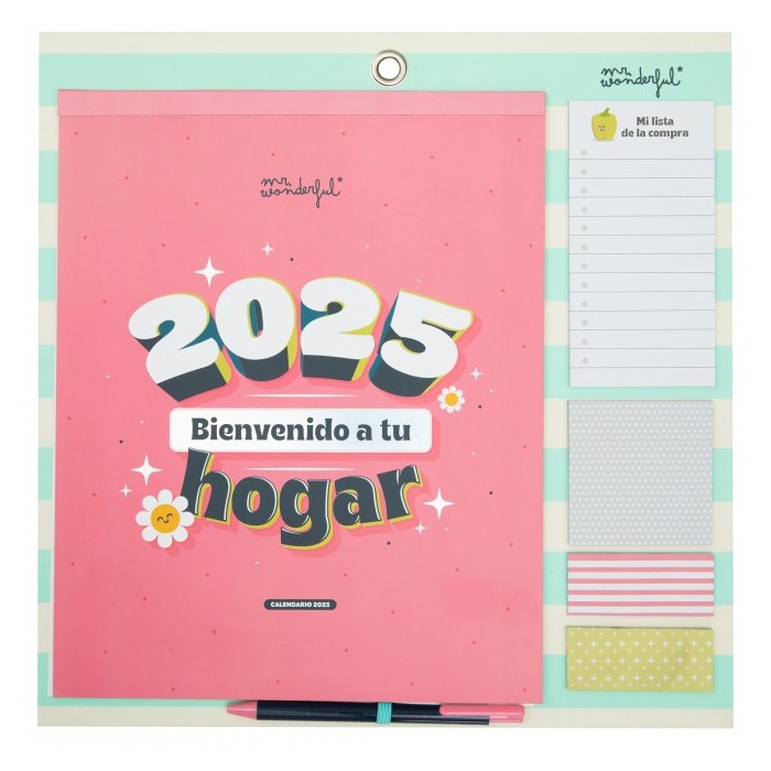 CALENDARIO DE PARED MAGNÉTICO 2025 - BIENVENIDO A