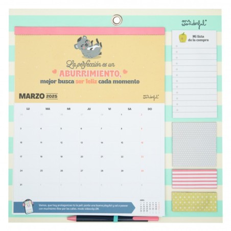 CALENDARIO DE PARED MAGNÉTICO 2025 - BIENVENIDO A