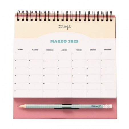 CALENDARIO SOBREMESA CON BOLSILLO 2025