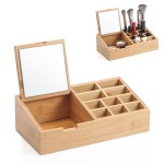 ORGANIZADOR COSMETICA CON ESPEJO BAMBÚ