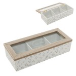 CAJA INFUSIONES 3 DPTOS  HOJAS