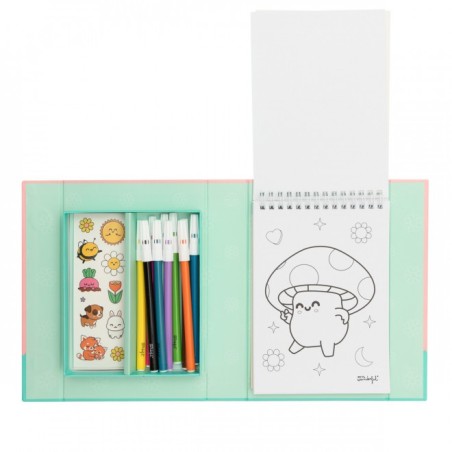 LIBRO PARA COLOREAR + ROTULADORES +PEGATINAS