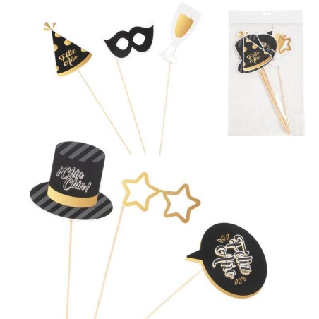 JUEGO DE 6 PIEZAS PHOTOCALL FIN DE AÑO