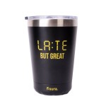 VASO TERMO NEGRO  LATE BUT GREAT 