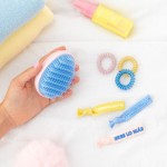 SET DE GOMAS DE PELO Y CEPILLO PARA DARLE