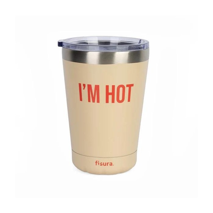 VASO TERMO BEIGE  I´M HOT 