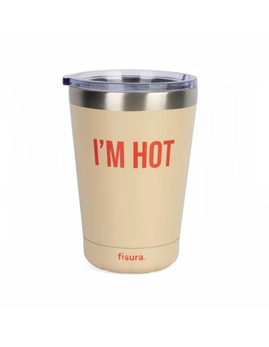 VASO TERMO BEIGE  I´M HOT 