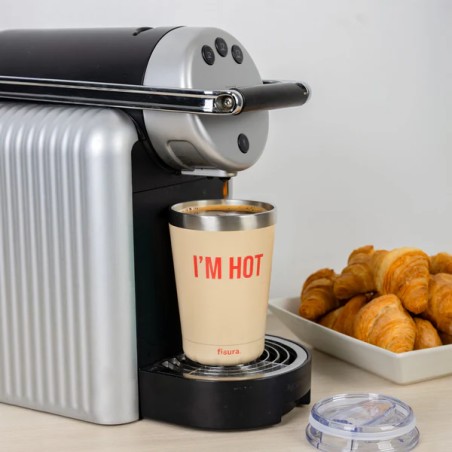 VASO TERMO BEIGE "I´M HOT"