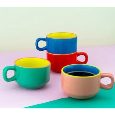 TAZAS DE CAFÉ COLORES