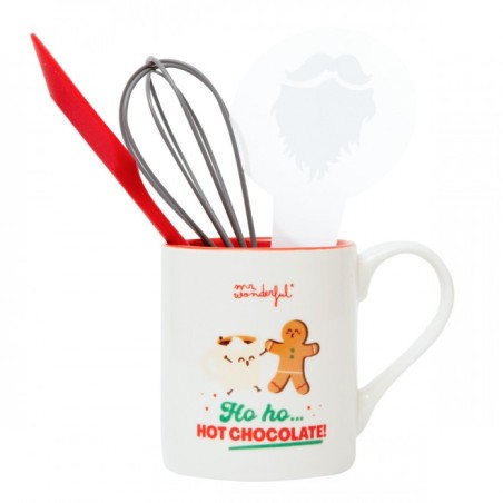 SET DE TAZAS + UTENSILIOS PARA CHOCOLATE CALIENTE