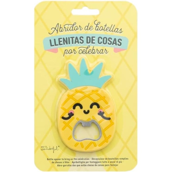 ABRIDOR PIÑA DE BOTELLAS LLENITAS DE COSAS
