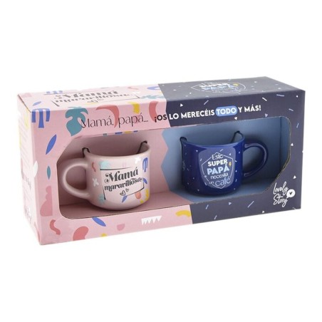 SET DOS TAZAS MINI 50ML - PAPÁ Y MAMÁ