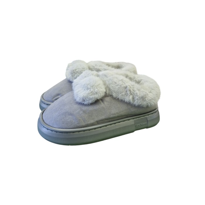 ZAPATILLAS POMPONES GRISES