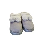 ZAPATILLAS POMPONES GRISES
