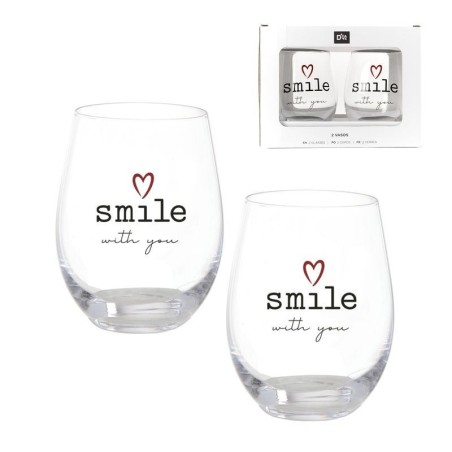 JUEGO DE 2 VASOS 500ML SMILE
