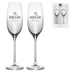 JUEGO DE 2 COPAS 185ML BRINDIS SMILE WITH LOVE