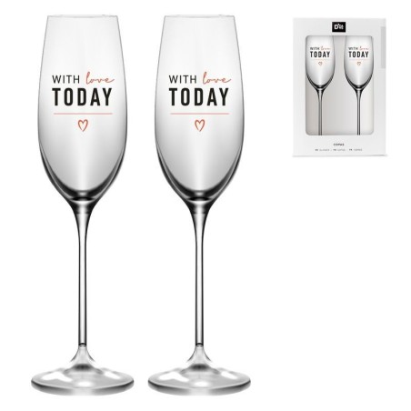 JUEGO DE 2 COPAS 185ML BRINDIS LOVE TODAY