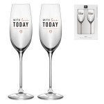 JUEGO DE 2 COPAS 185ML BRINDIS LOVE TODAY