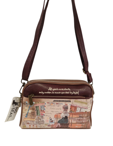 BOLSO BANDOLERA DOBLE CREMALLERA - COFFESHOP