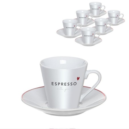 JUEGO CAFE 6X90ML ESPRESSO WITH YOU