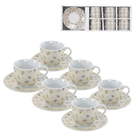 JUEGO CAFÉ 6X80ML FLORES