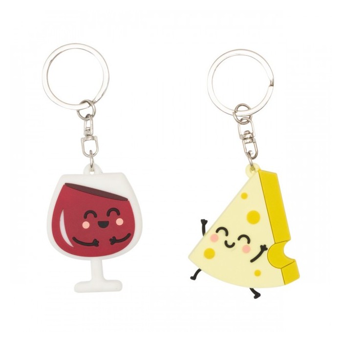 SET DE 2 LLAVEROS - QUESO Y VINO