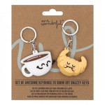 SET DE 2 LLAVEROS - CAFÉ & CROISSANT