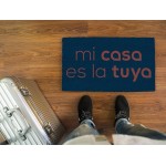 FELPUDO MI CASA ES LA TUYA AZUL ROJO