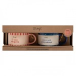 SET DE 2 TAZAS APILABLES - TE TENGO MÁS GANAS