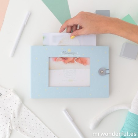 ÁLBUM DE FOTOS PARA BEBÉ AZUL - MOMENTAZOS DE LA ESTRELLA DE LA CASA