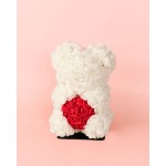 OSO DE ROSAS BLANCAS CON CORAZON