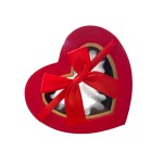 CAJA REGALO CORAZON ROJO MED