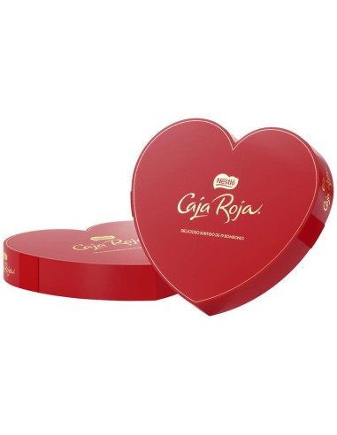 CAJA ROJA CORAZÓN 150GR