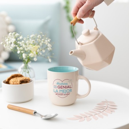 TAZA MADRINA ERES GENIAL, LA MEJOR